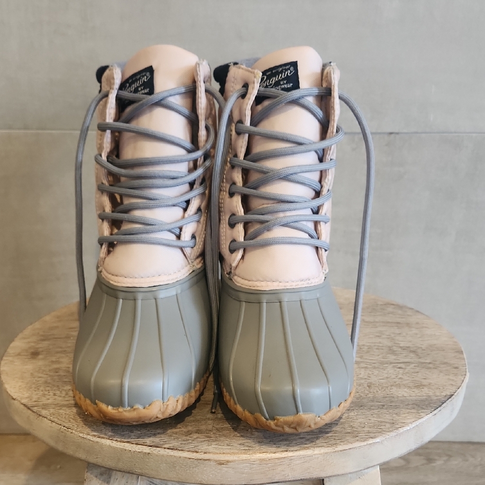 Original Penguin Kids Boots - Gray and Tanish Light Pink